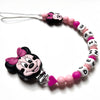Catenella Portaciuccio Minnie, Portaciuccio con Nome, Catenina in Silicone, Porta Ciuccio Personalizzato