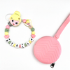 Catenella Portaciuccio Trilly, Portaciuccio con Nome, Catenina in Silicone, Porta Ciuccio Personalizzato
