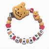 Catenella Portaciuccio Winnie the Pooh, Portaciuccio con Nome, Catenina in Silicone, Porta Ciuccio Personalizzato