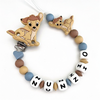 Catenella Portaciuccio Bambi, Portaciuccio con Nome, Catenina in Silicone, Porta Ciuccio Personalizzato