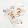 Set Nascita Personalizzato. Body, Scarpette, Bavaglino, Cappellino.