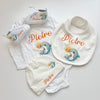 Set Nascita Personalizzato. Body, Scarpette, Bavaglino, Cappellino.
