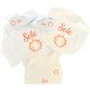 Set Nascita Personalizzato. Body, Scarpette, Bavaglino, Cappellino.