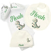 Set Nascita Personalizzato. Body, Scarpette, Bavaglino, Cappellino.