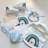 Set Nascita Personalizzato. Body, Scarpette, Bavaglino, Cappellino.